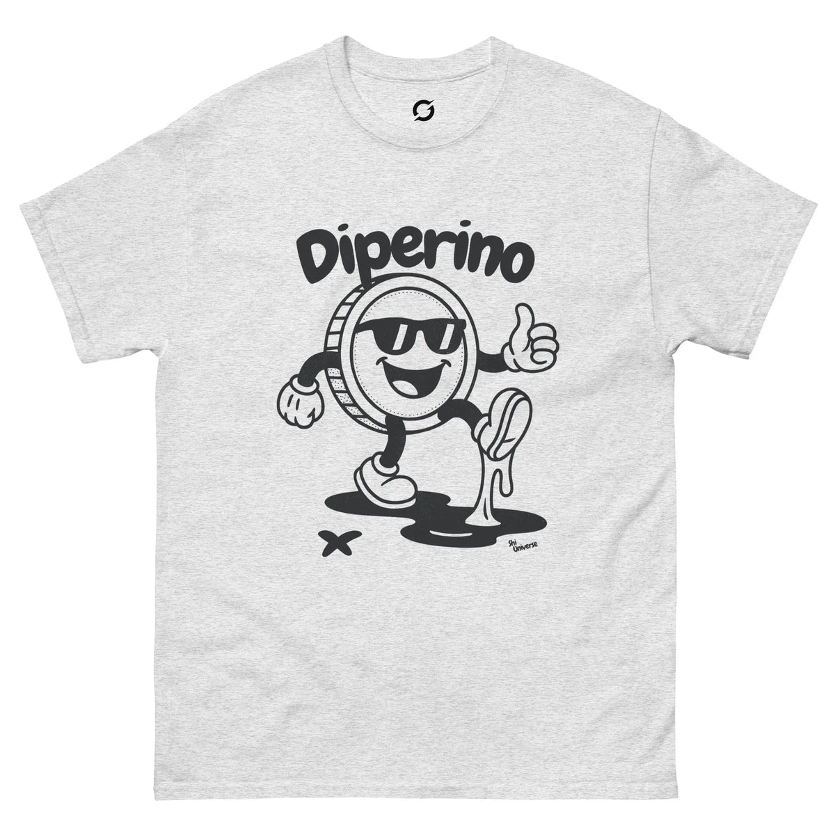 Diperino Vintage Shirt - ash classic tee, front view