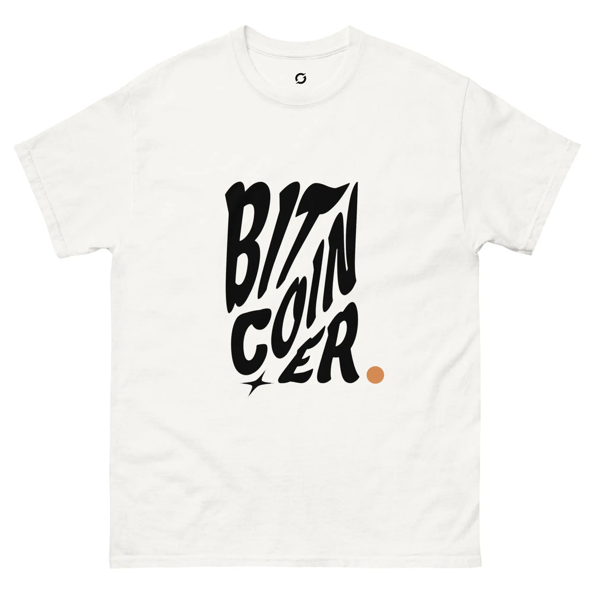 Bitcoin Bold Tee - white classic tee, front view