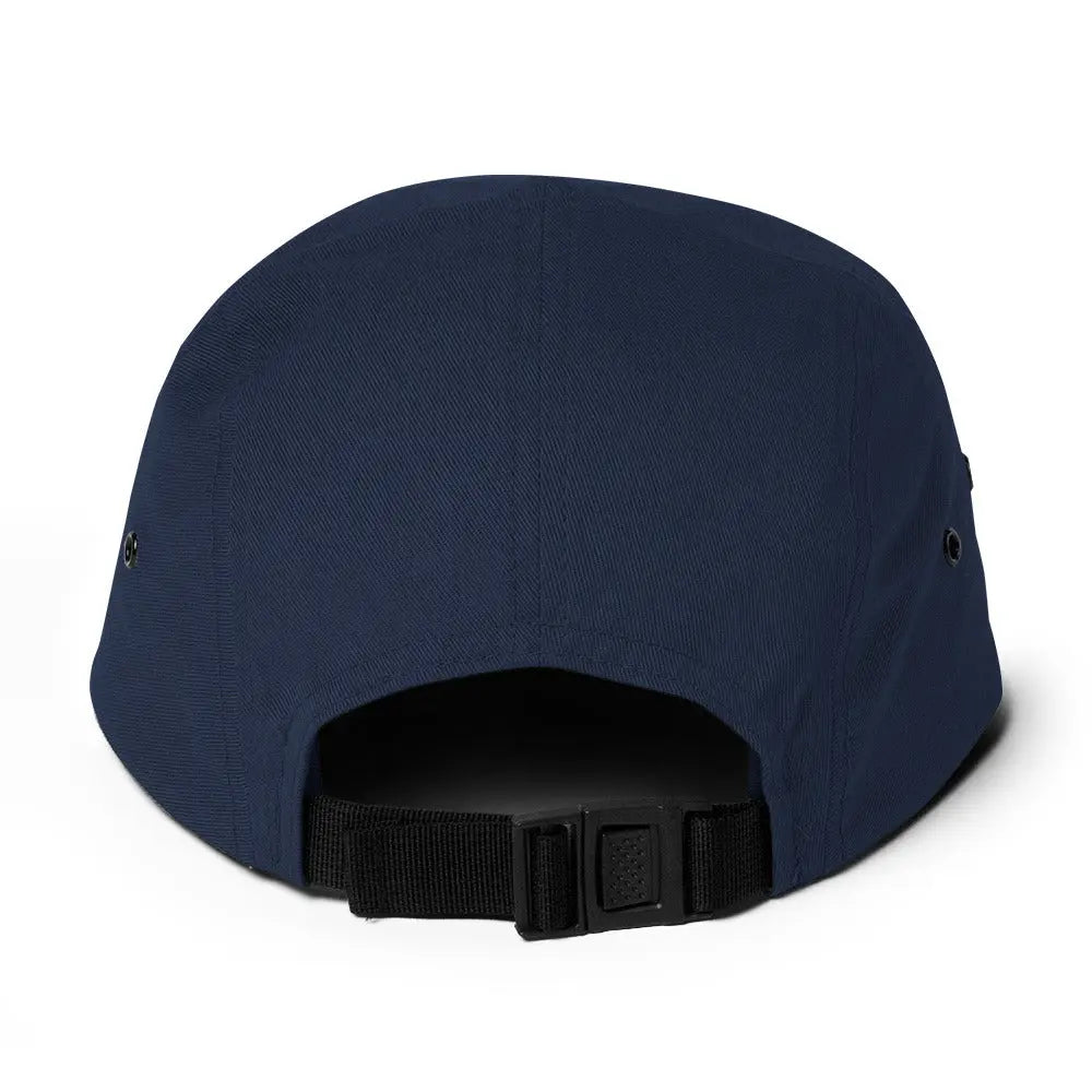 TRADE Five Panel Cap in navy, back view