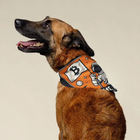 Bitcoin to the moon Bandana - design artwork by Coinerstore