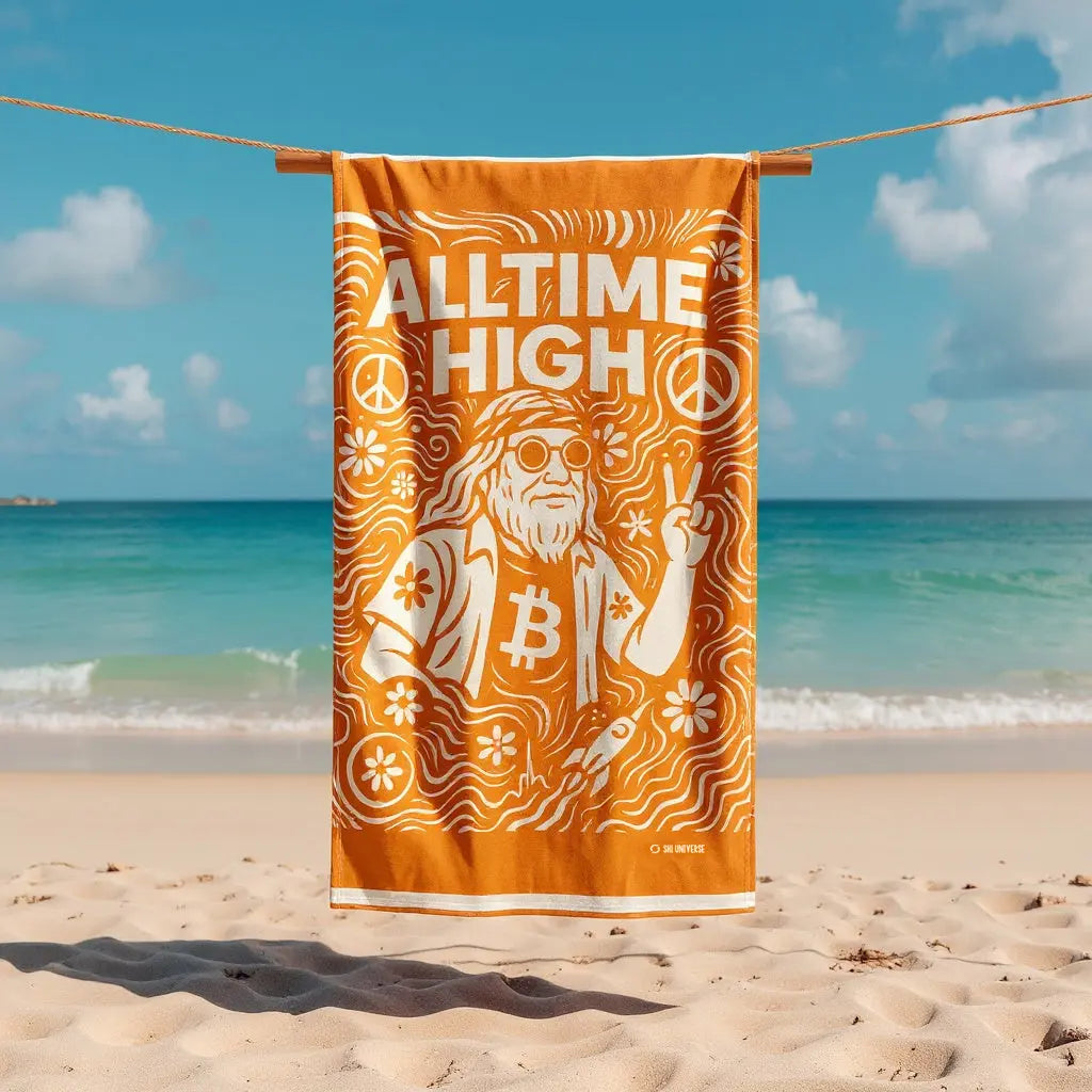 Alltime High Towel - design artwork by Coinerstore