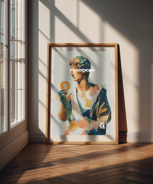 Bitcoin is freedom - Artprint - design artwork by Coinerstore