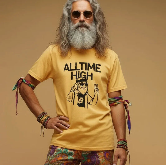 Alltime High Bitcoin Shirt - design artwork by Coinerstore
