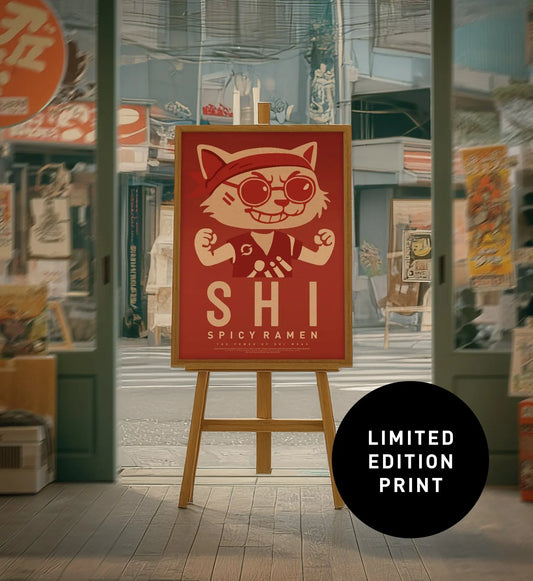 SHI RAMEN ART PRINT - design artwork by Coinerstore