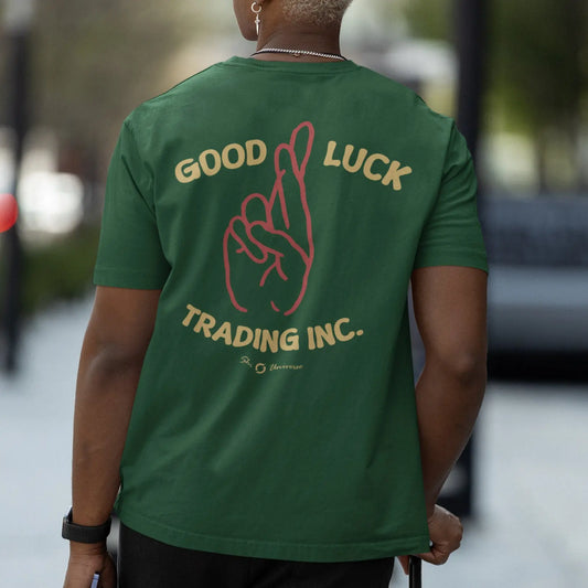 Good Luck Trading - GreenShirt - design artwork by Coinerstore
