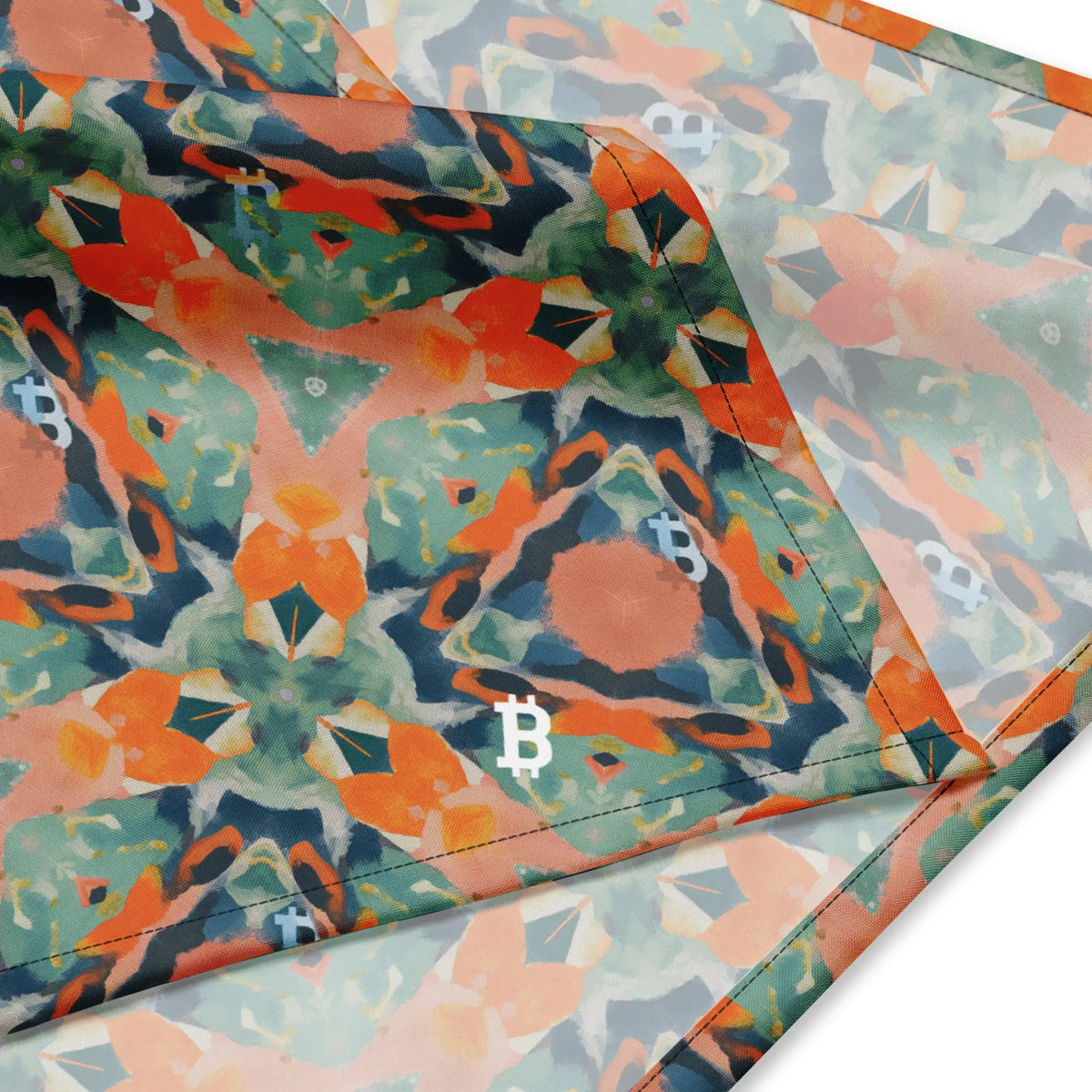 Iconic BTC Bandana in white, fabric and stitching detail