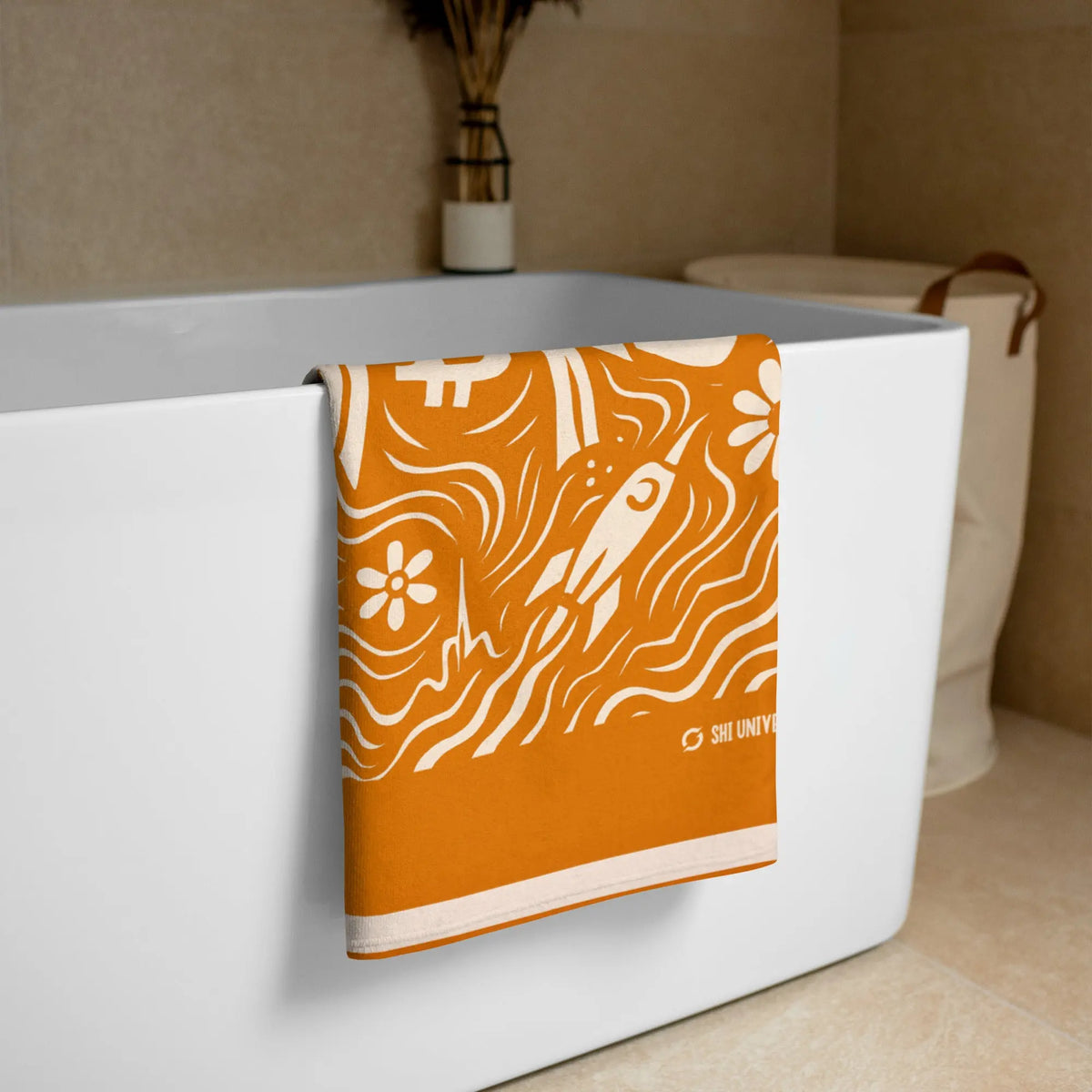 Alltime High Towel - white beach towel, lifestyle shot