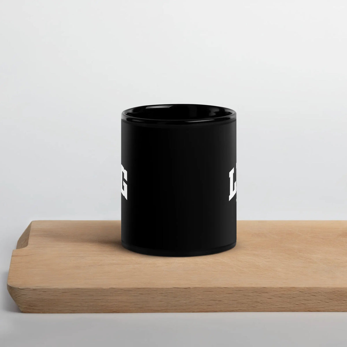 LFG Cup - black glossy mug, front view