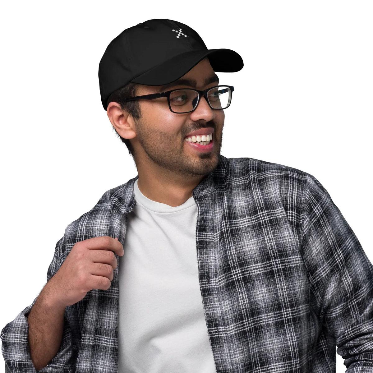 X Dad Cap in black, right side