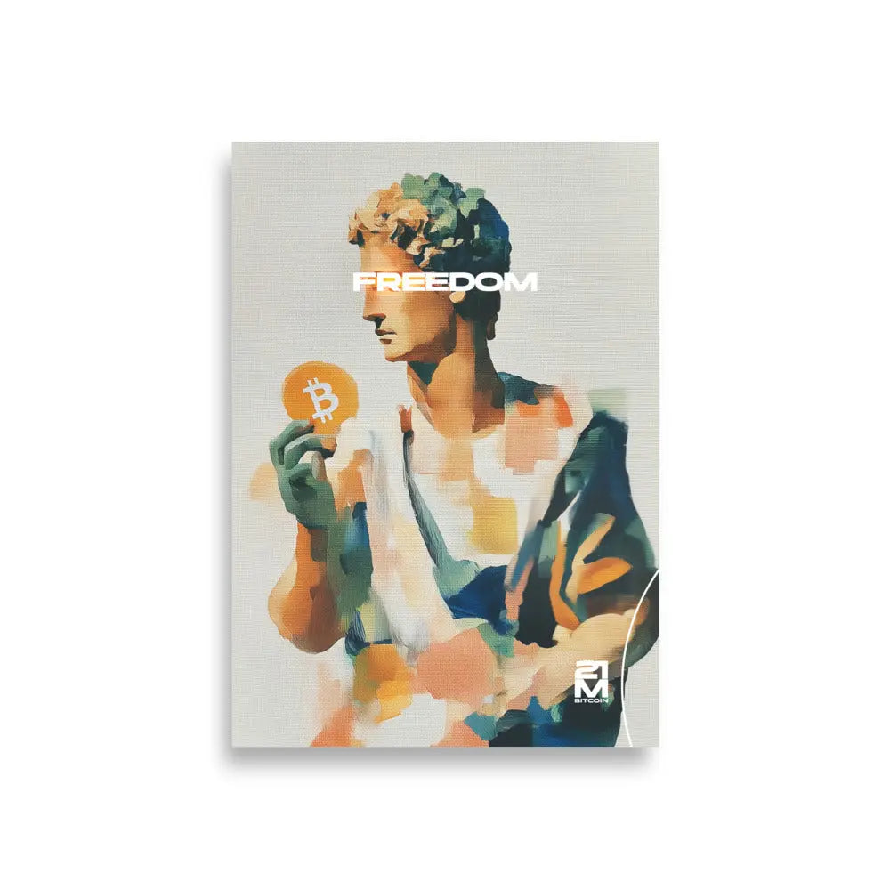 Bitcoin is freedom - Artprint - matte art print, front view