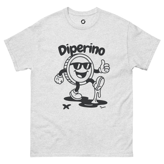 Diperino Vintage Shirt - ash classic tee, front view