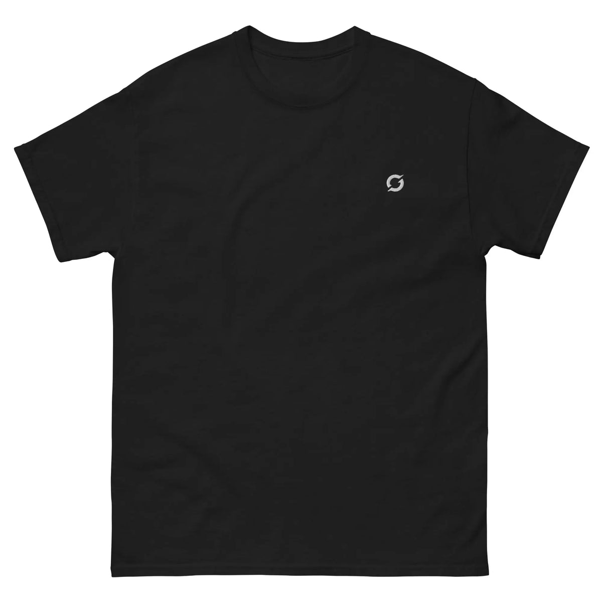 Shi Universe Embroidery shirt - black classic tee, front view (2)