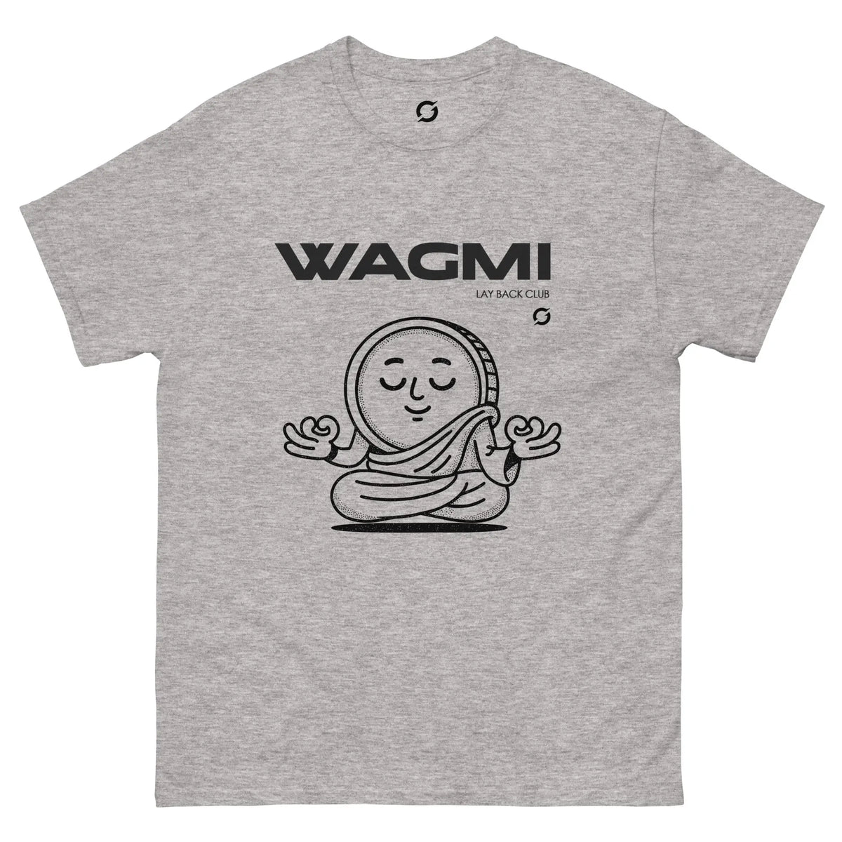 WAGMI Grey Shirt - sport grey classic tee, front view