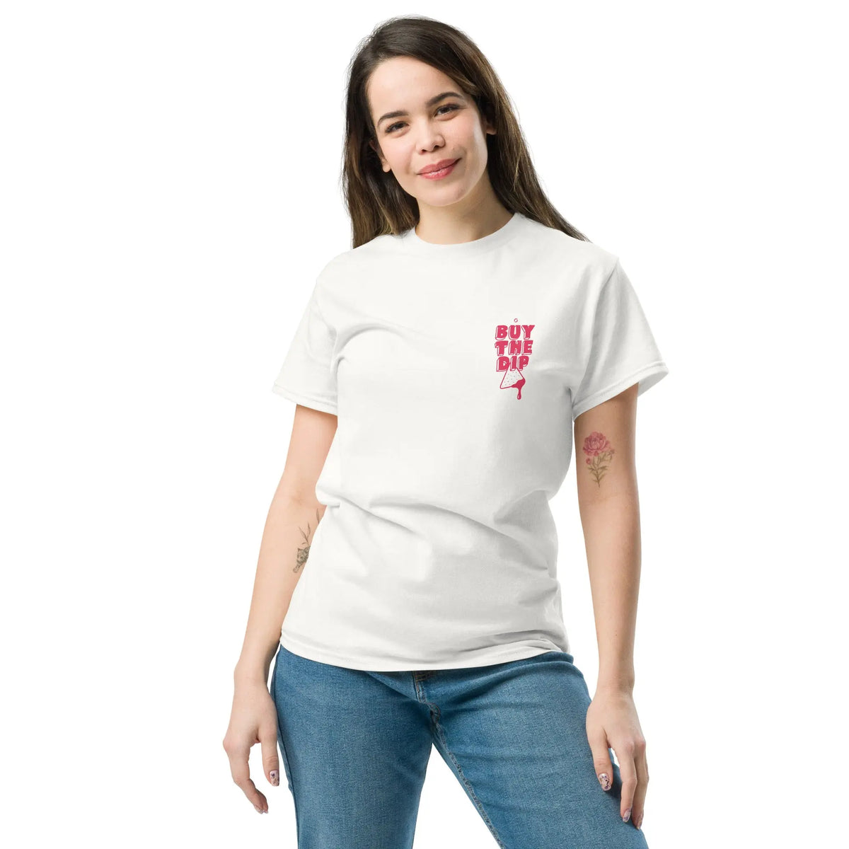 Buy The Dip Shirt - White - white classic tee, front view (2)