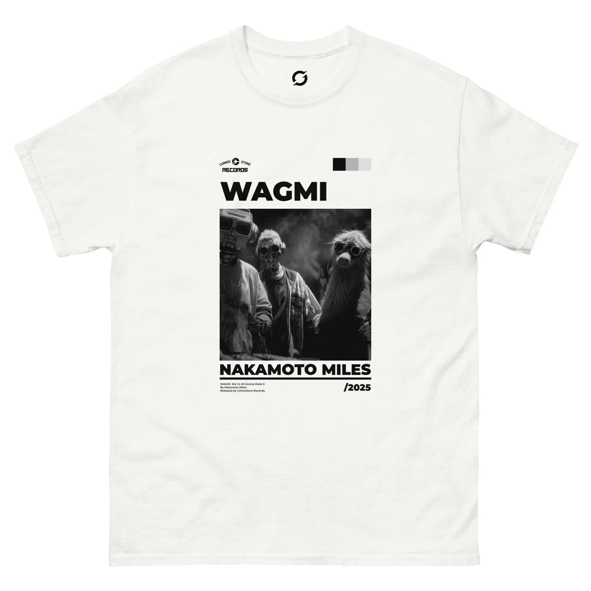 Nakamoto Miles Vintage Shirt - white classic tee, front view