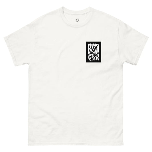 Bitcoiner Tee - white classic tee, front view