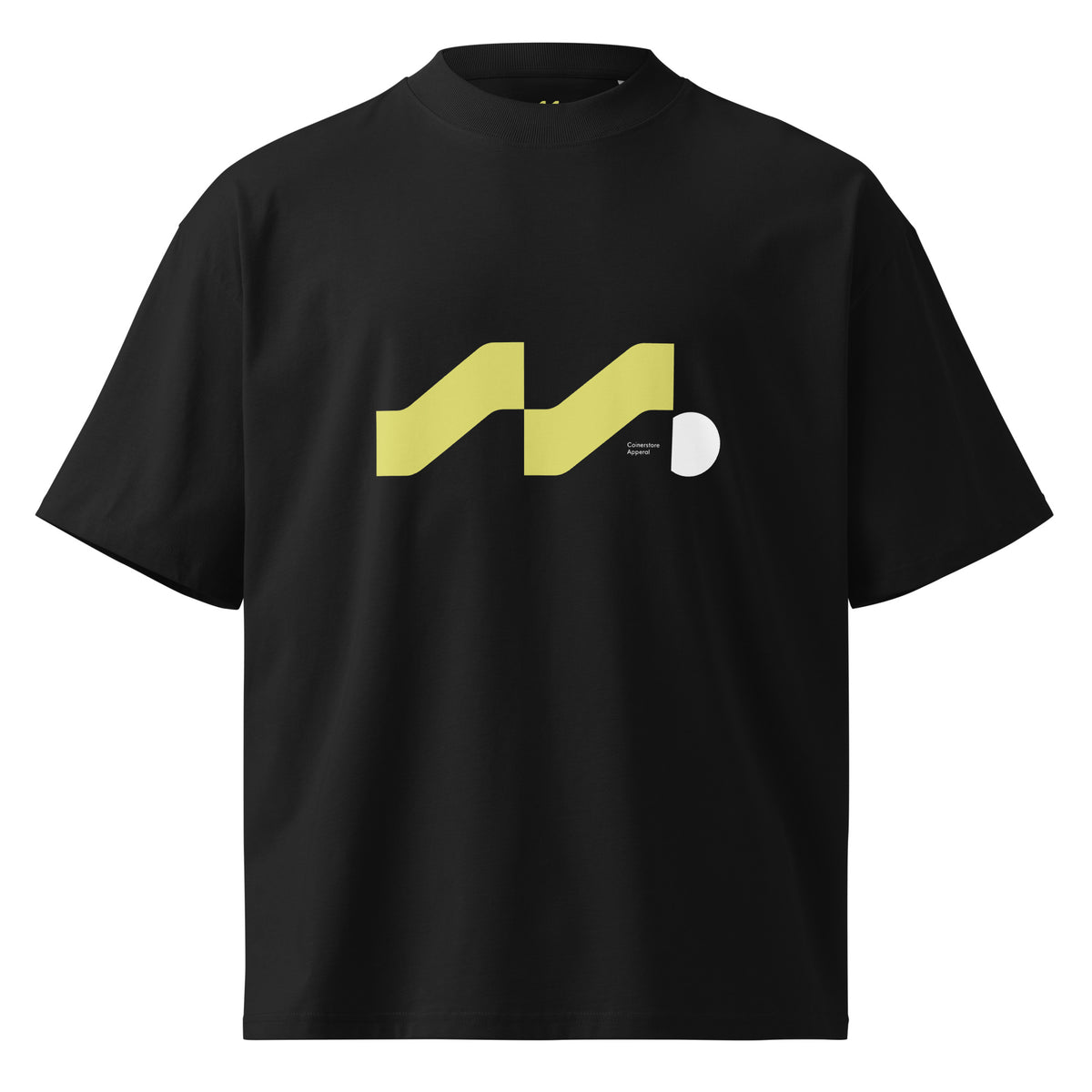 Oversized Bold Logo Shirt - black oversized tee, front view