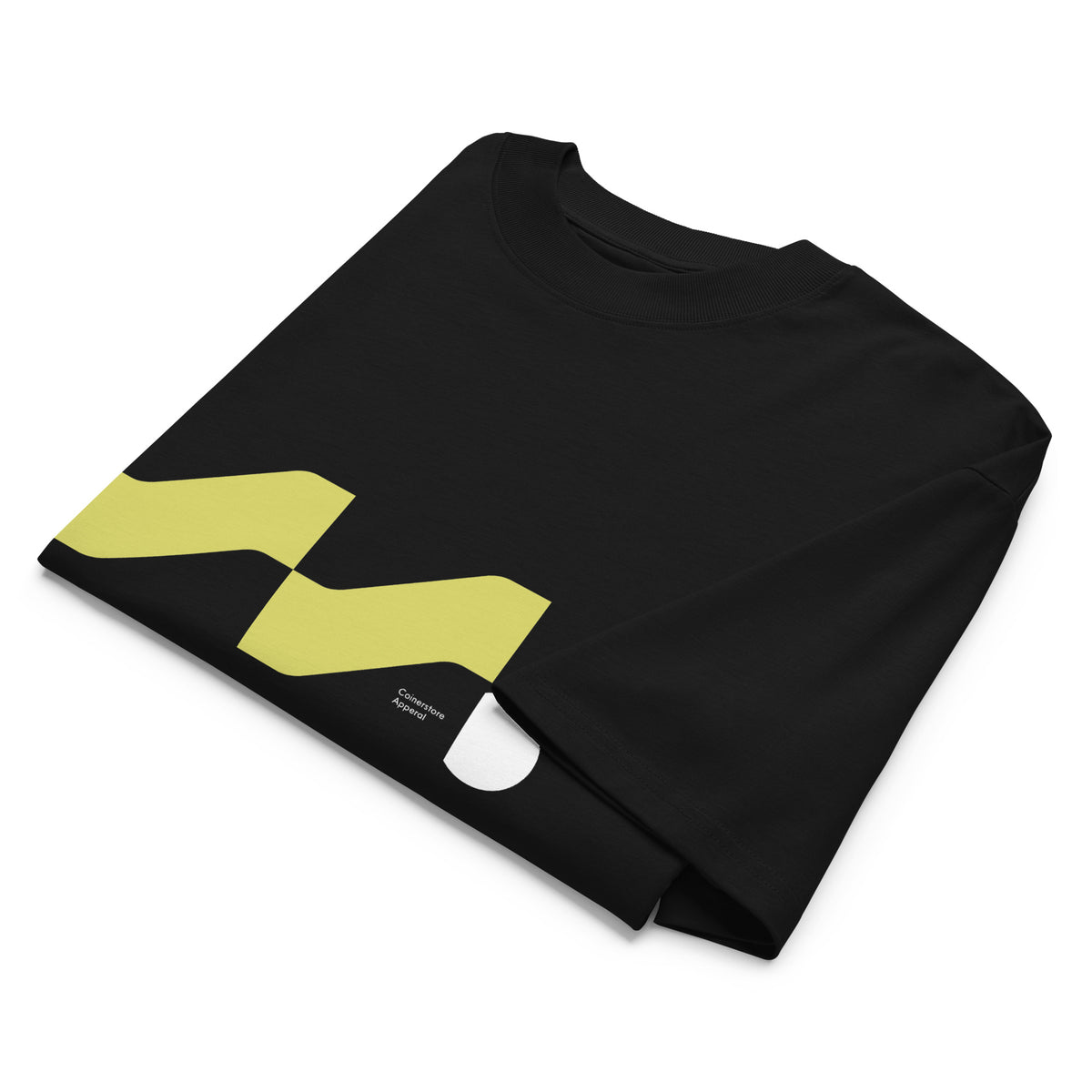 Oversized Bold Logo Shirt - black oversized tee, front view (2)