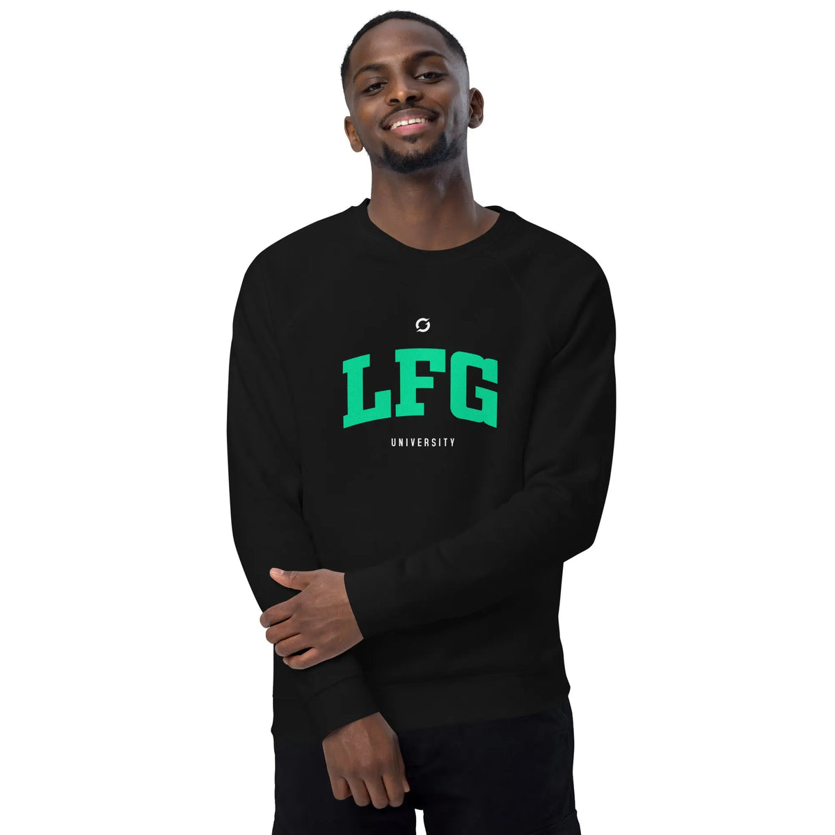 LFG Sweatshirt - black raglan sweatshirt, front view (2)