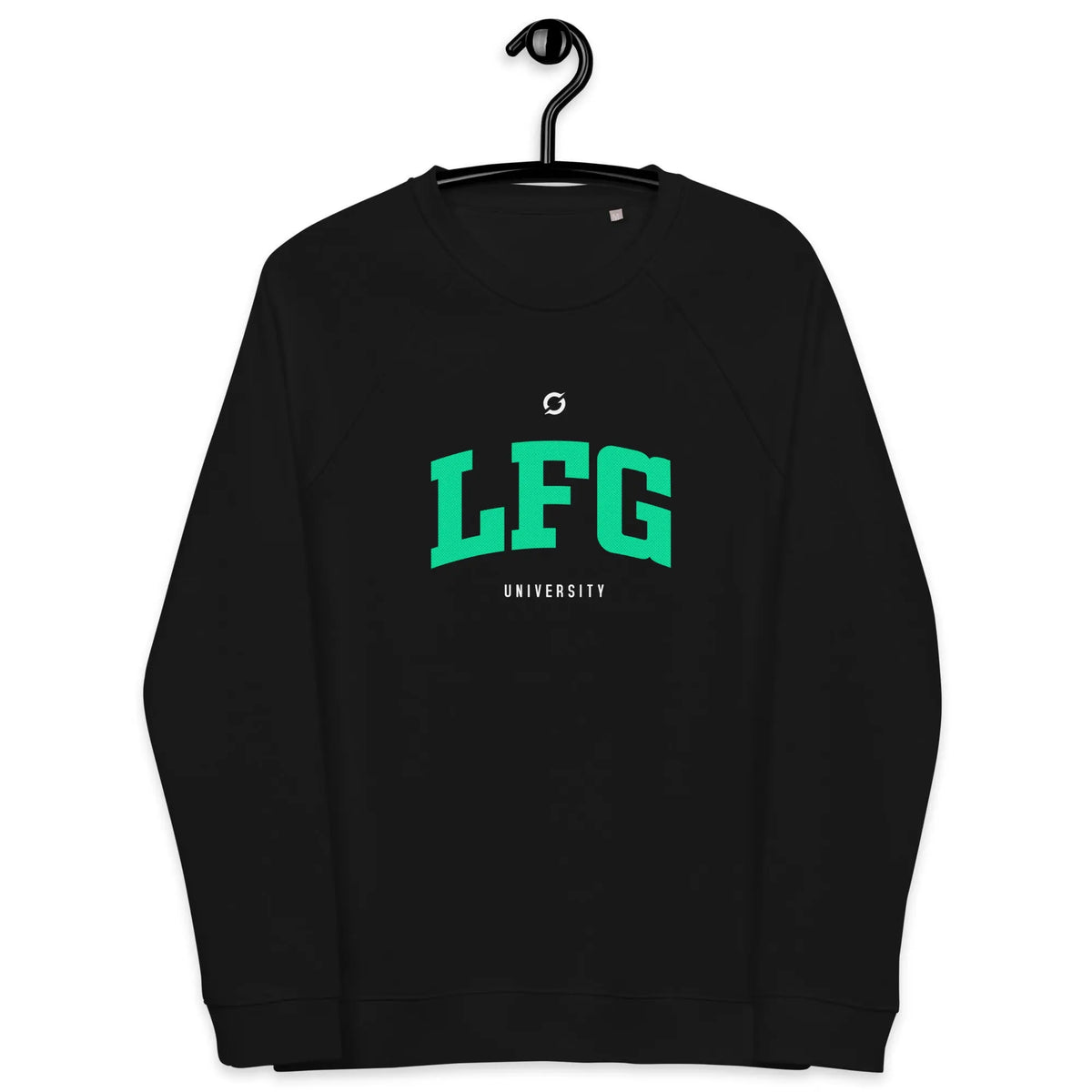 LFG Sweatshirt - black raglan sweatshirt, front view
