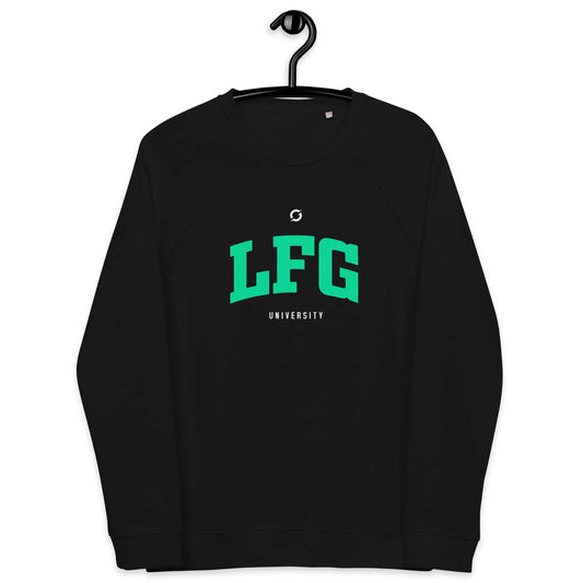 LFG Sweatshirt - black raglan sweatshirt, front view