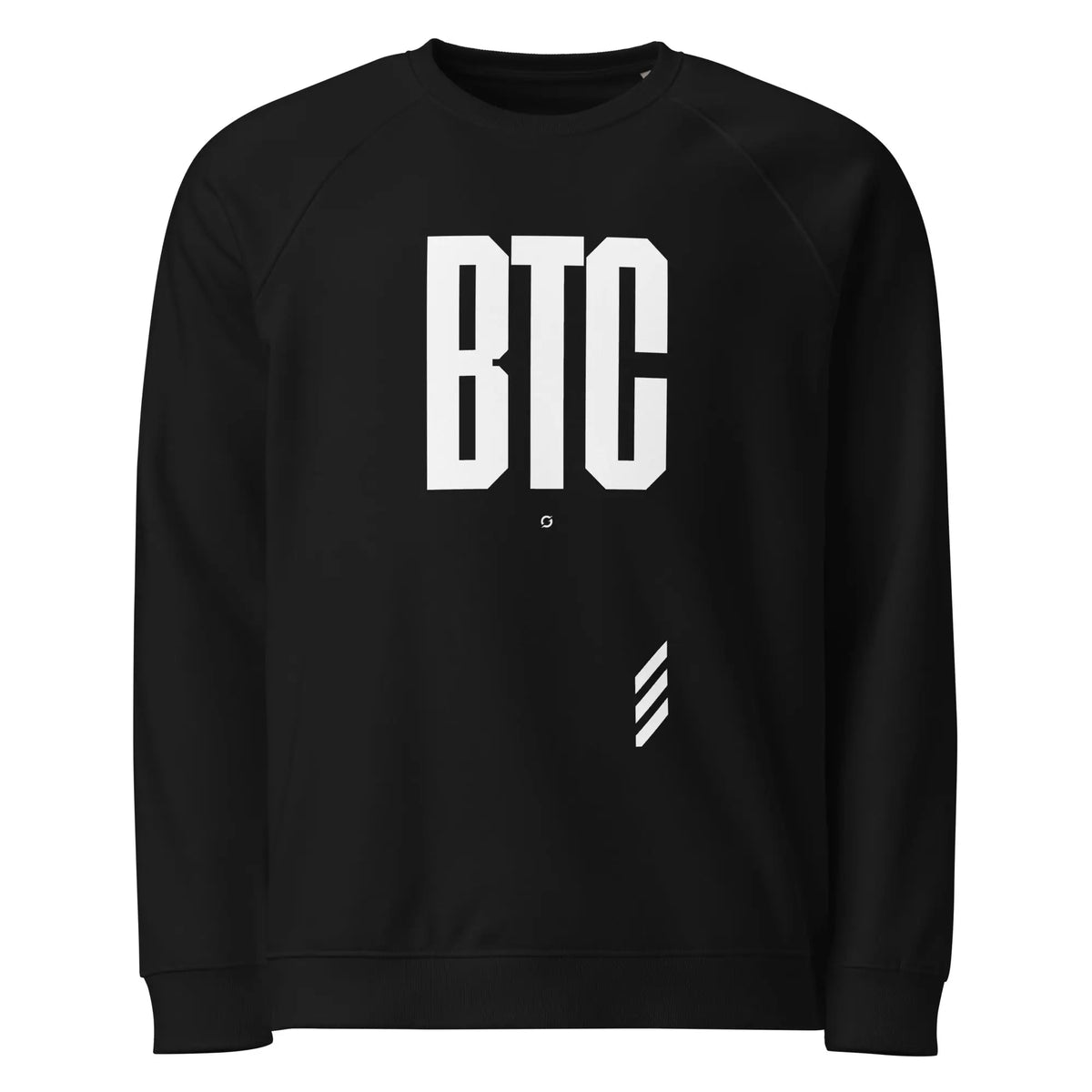 BTC Sweatshirt - black raglan sweatshirt, front view (2)