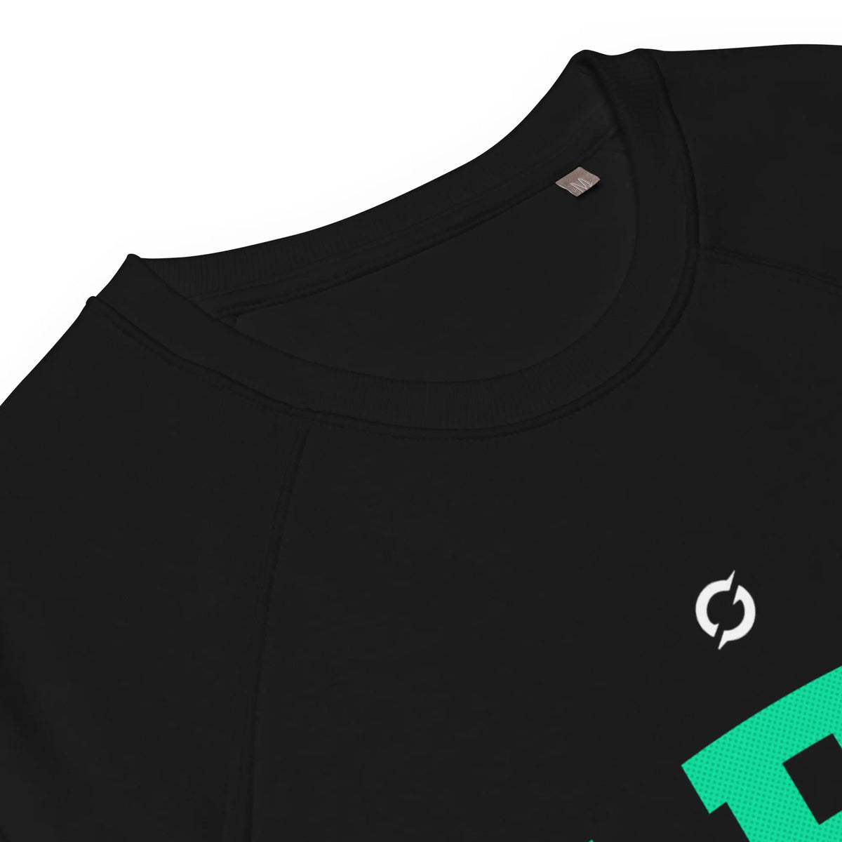 LFG Sweatshirt - black raglan sweatshirt, fabric and stitching detail (2)
