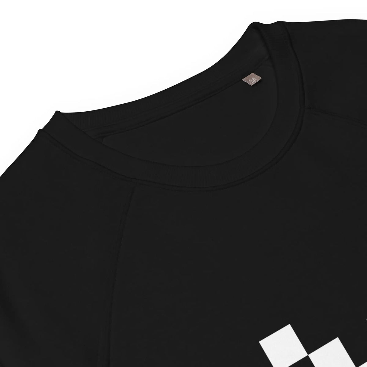 Focus Builder Sweatshirt - black raglan sweatshirt, fabric and stitching detail