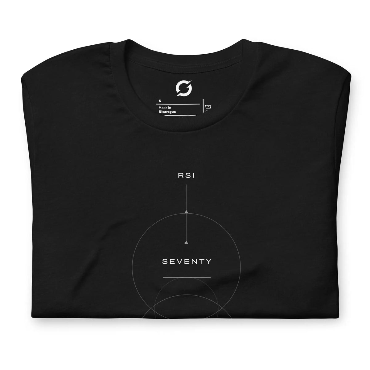 RSI Shirt - black staple tee, front view (2)