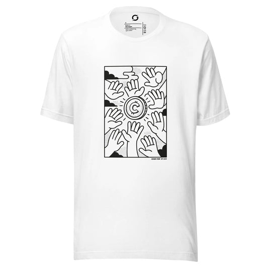 One Coin to rule them all Shirt - white staple tee, front view