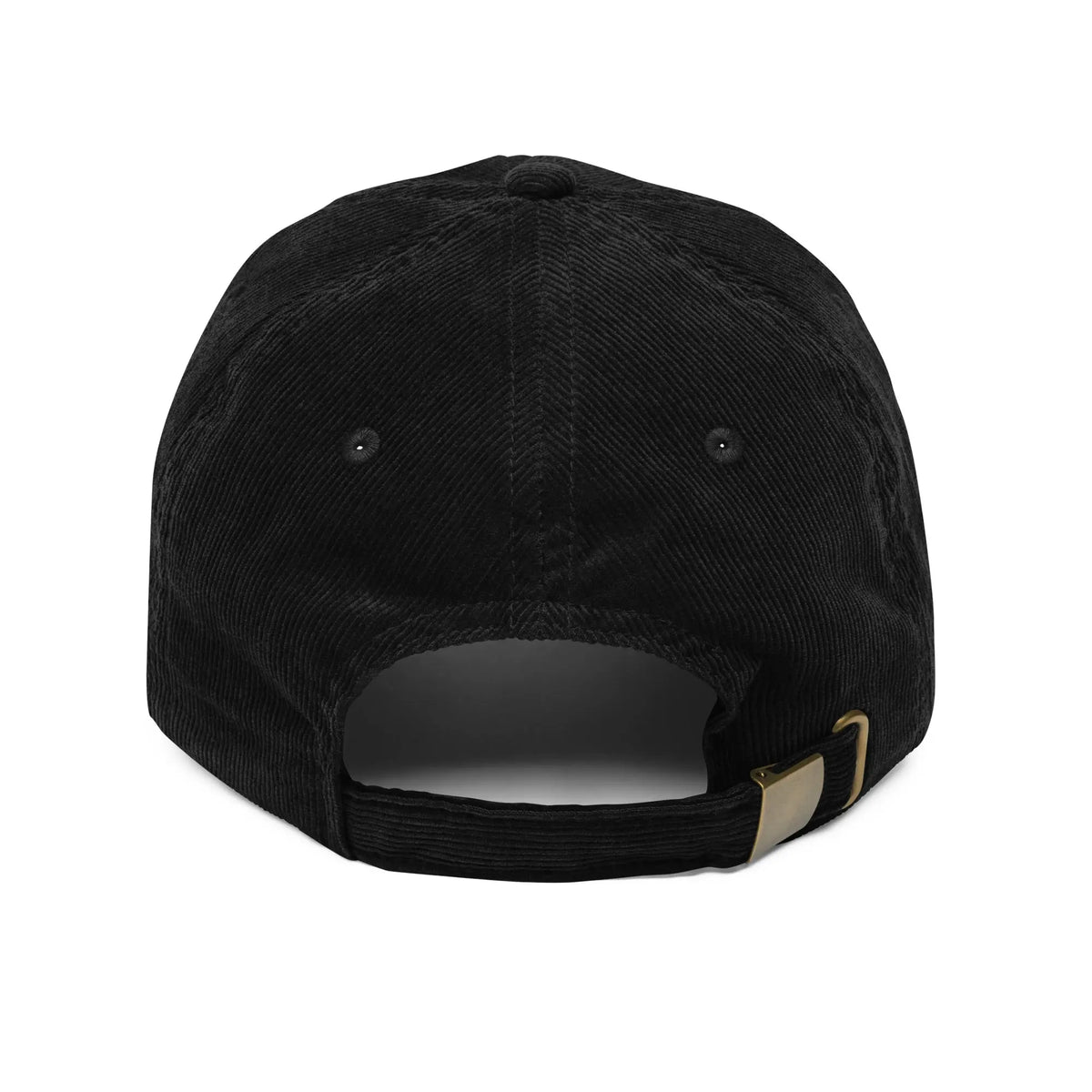 Web 3 builder Cap - black corduroy cap, back view
